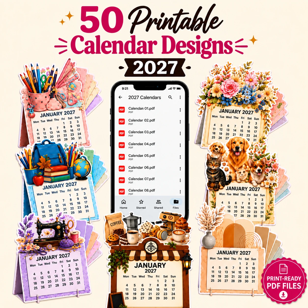 50 2027 calendars